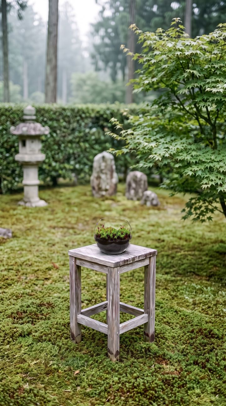 Sugi-goke in a round glass bowl on the stand